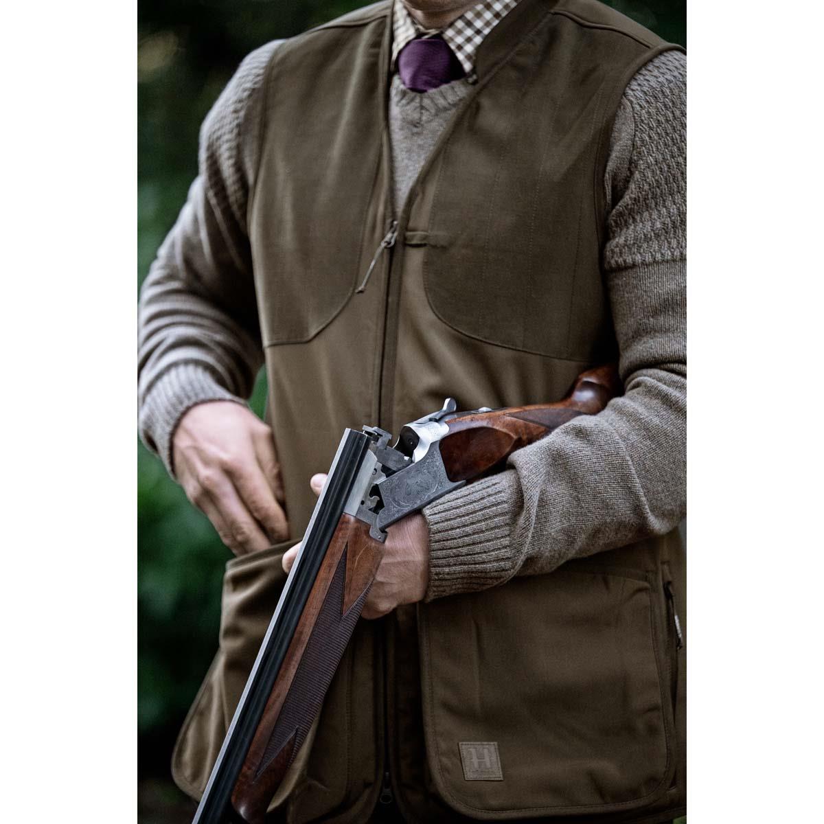 Willow Green/Shadow Brown Harkila Mens Skye Shooting Waistcoat LS3