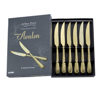 Arthur Price Champagne Avalon Set of 6 Steak Knives