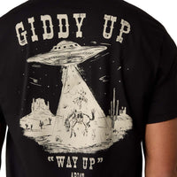 Black Ariat Mens Cowboy Way Up T-Shirt Back