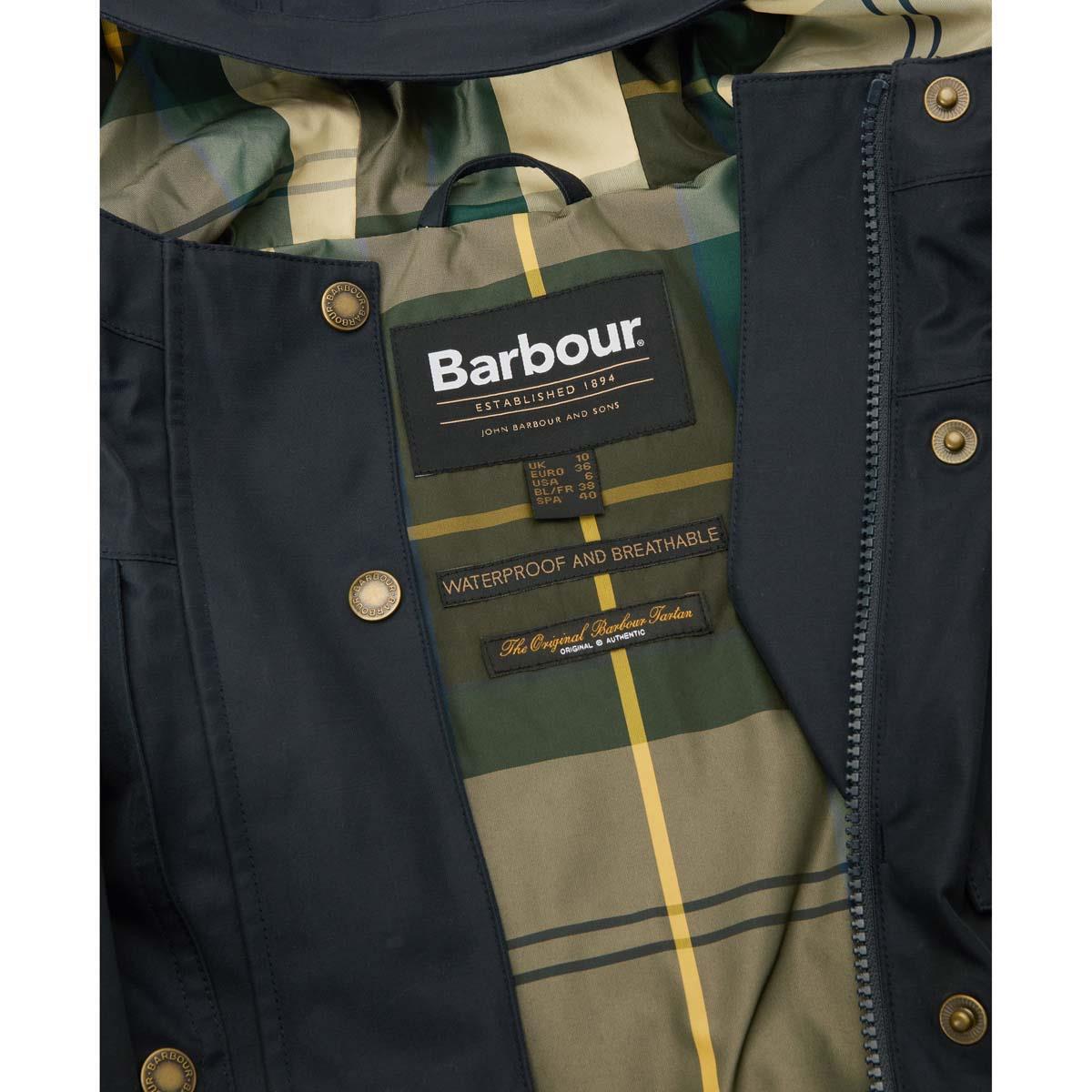 Dark Navy Barbour Womens Maple Waterproof Jacket Detail