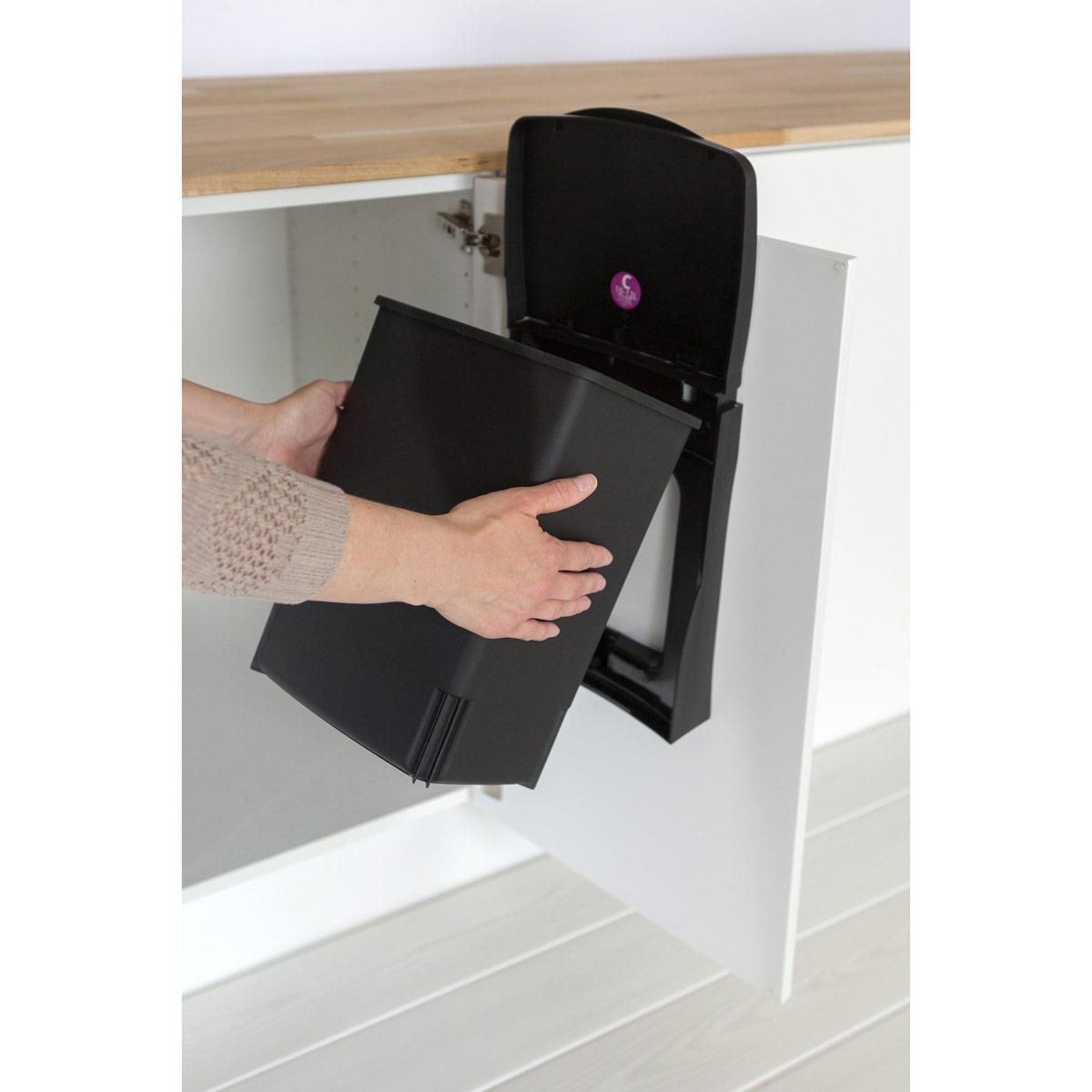Black Brabantia Built-In Bin 10 Litre Lifestyle Attachment