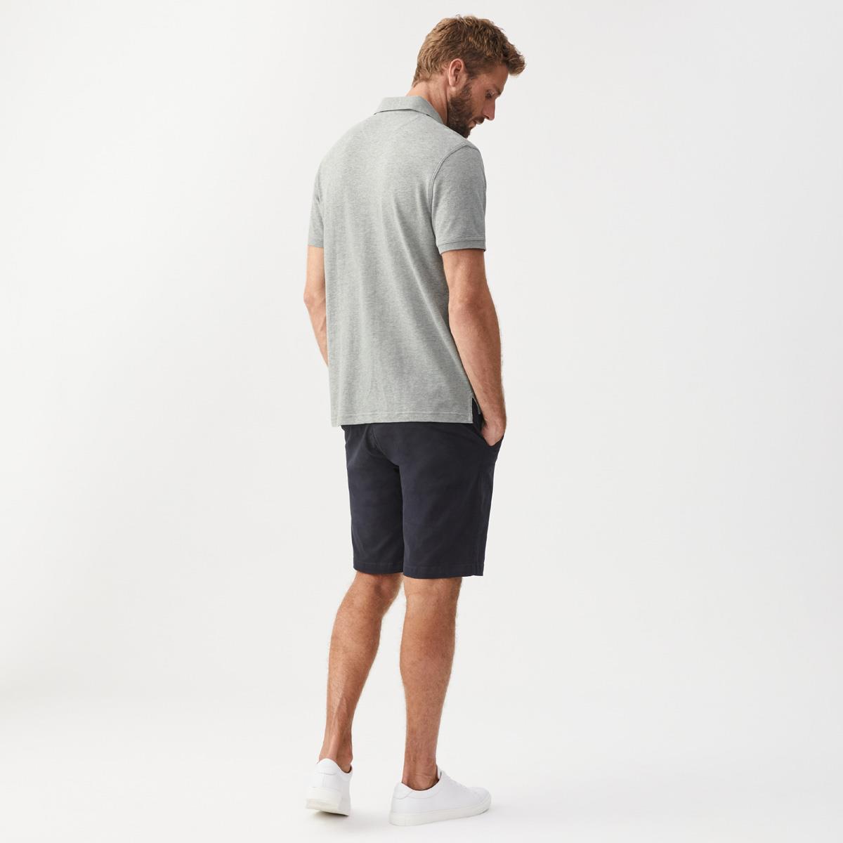 Grey Marl R.M. Williams Mens Rod Polo On Model Rear