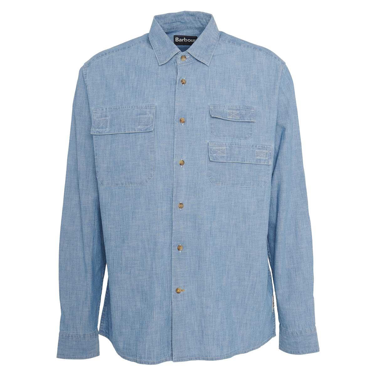 Chambray Barbour Mens Catterick Relaxed Fit Chambray Shirt