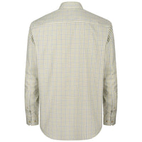 Navy/Olive Hoggs Of Fife Mens Inverness Cotton Tattersall Shirt back