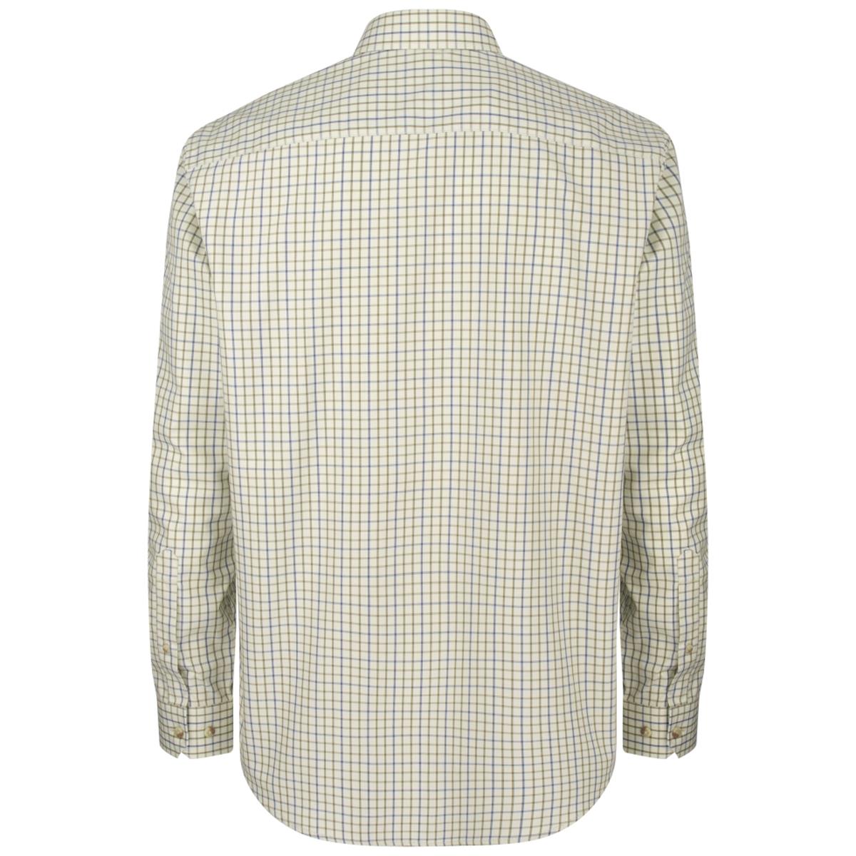 Navy/Olive Hoggs Of Fife Mens Inverness Cotton Tattersall Shirt back