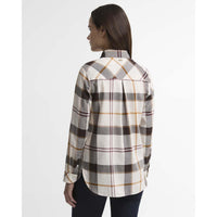 Ecru Muted Tartan Barbour Womens Moorland Shirt Back