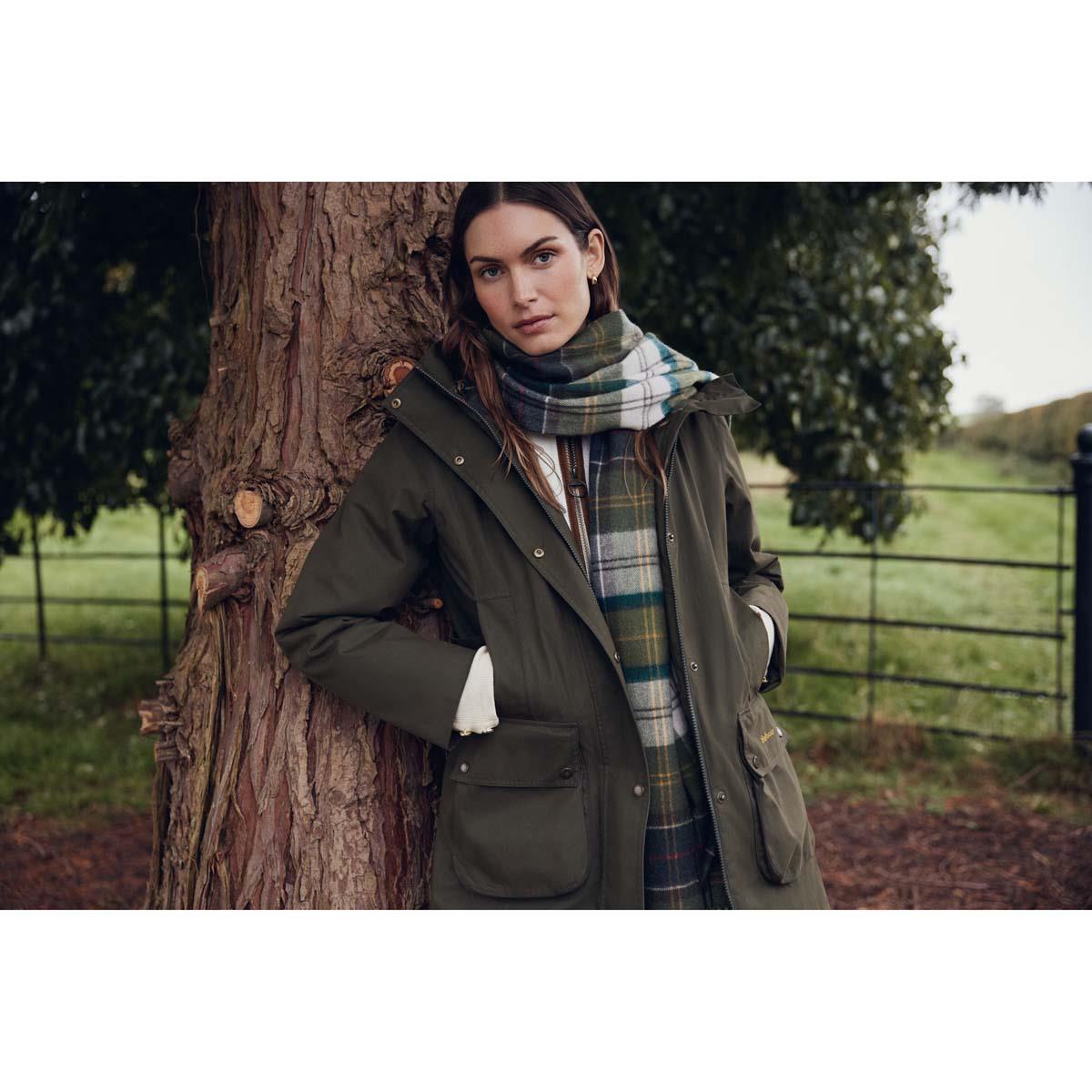 Classic/Ancient Barbour Womens Serena Tartan Scarf lifestyle