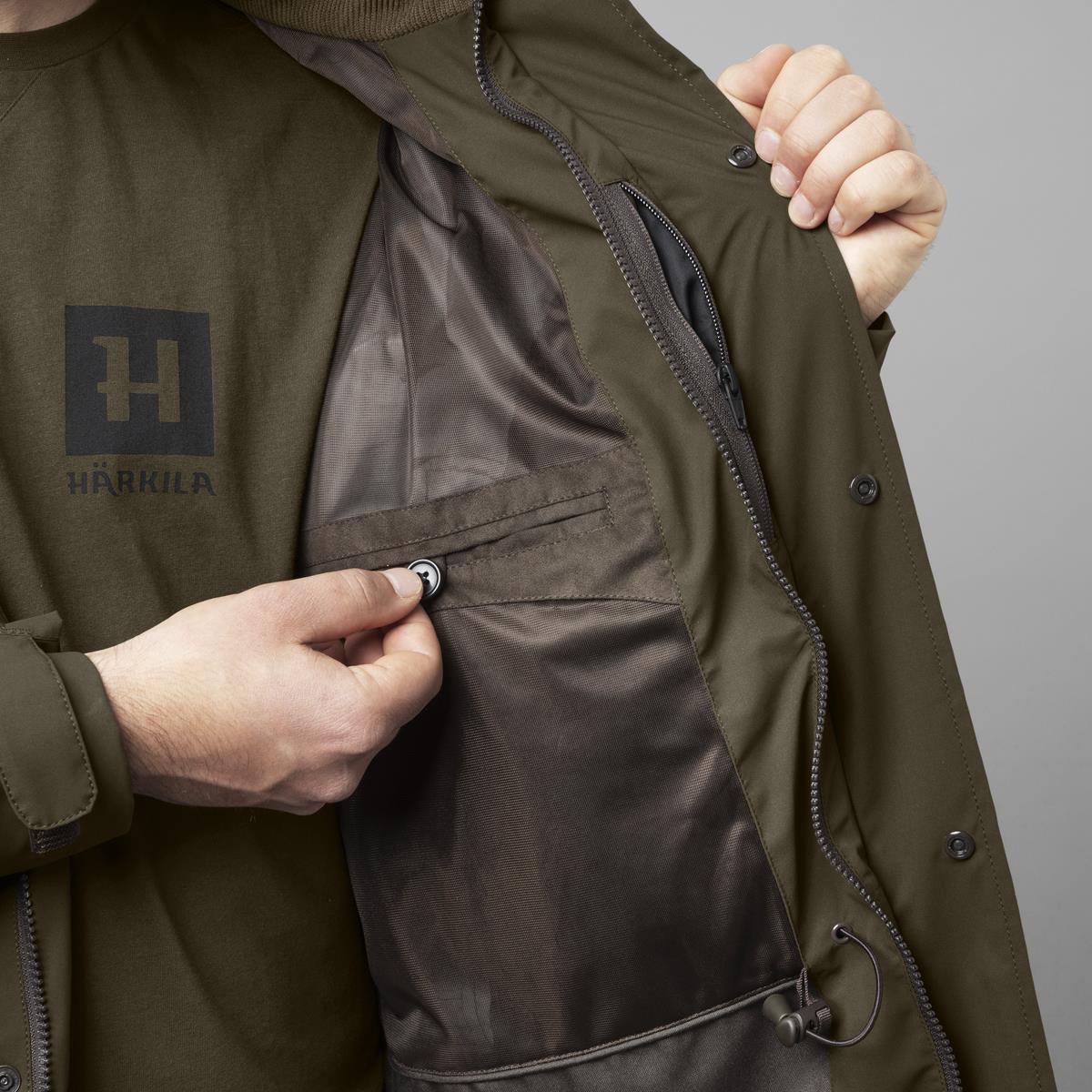 Willow Green Harkila Mens Orton Tech HWS Jacket Inner Detail