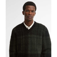 Barbour Mens Hunham Tartan V-Neck Knitted Jumper