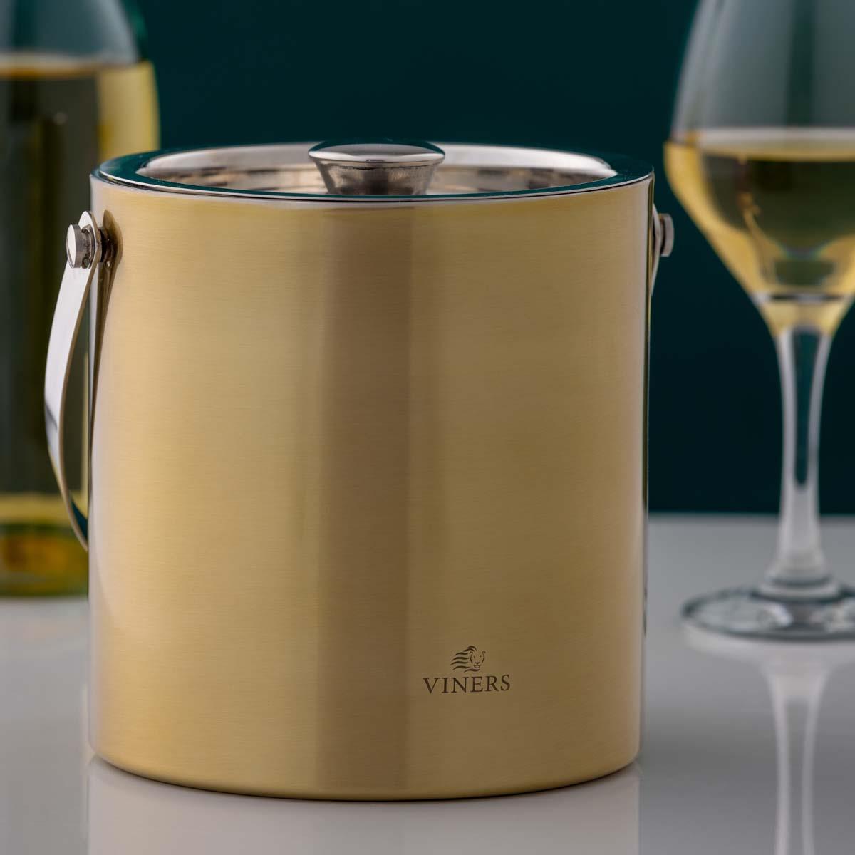 Viners Barware 1.5L Gold Double Wall Ice Bucket LS