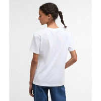 White Barbour Womens Bedale T-Shirt back