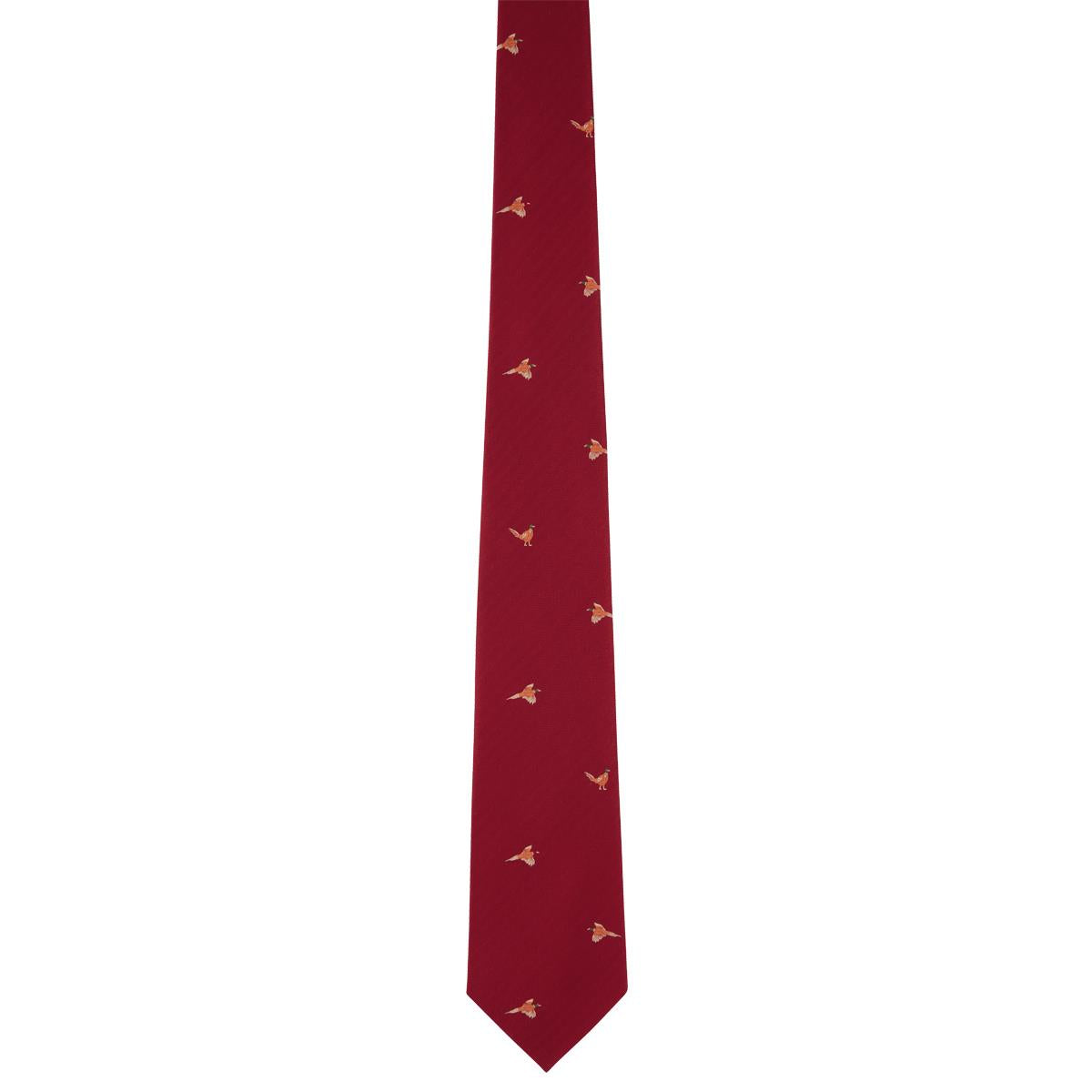 Chilli Pheasant Schoffel Mens Ashford Silk Tie