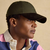 Green Joules Mens Daley Wax Baseball Cap On Model