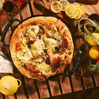 Le Creuset Cast Iron BBQ Round Pizza Pan pizza 1