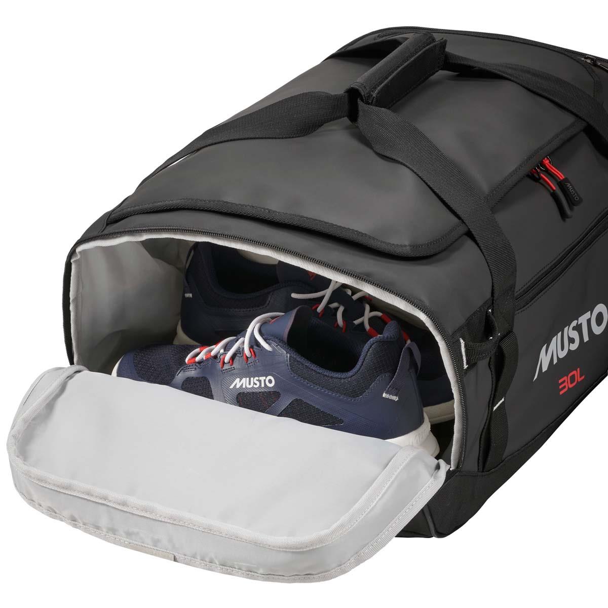 Black Musto 30L Duffel Bag INSIDE