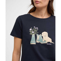 Navy Barbour Womens Brambles T-Shirt logo