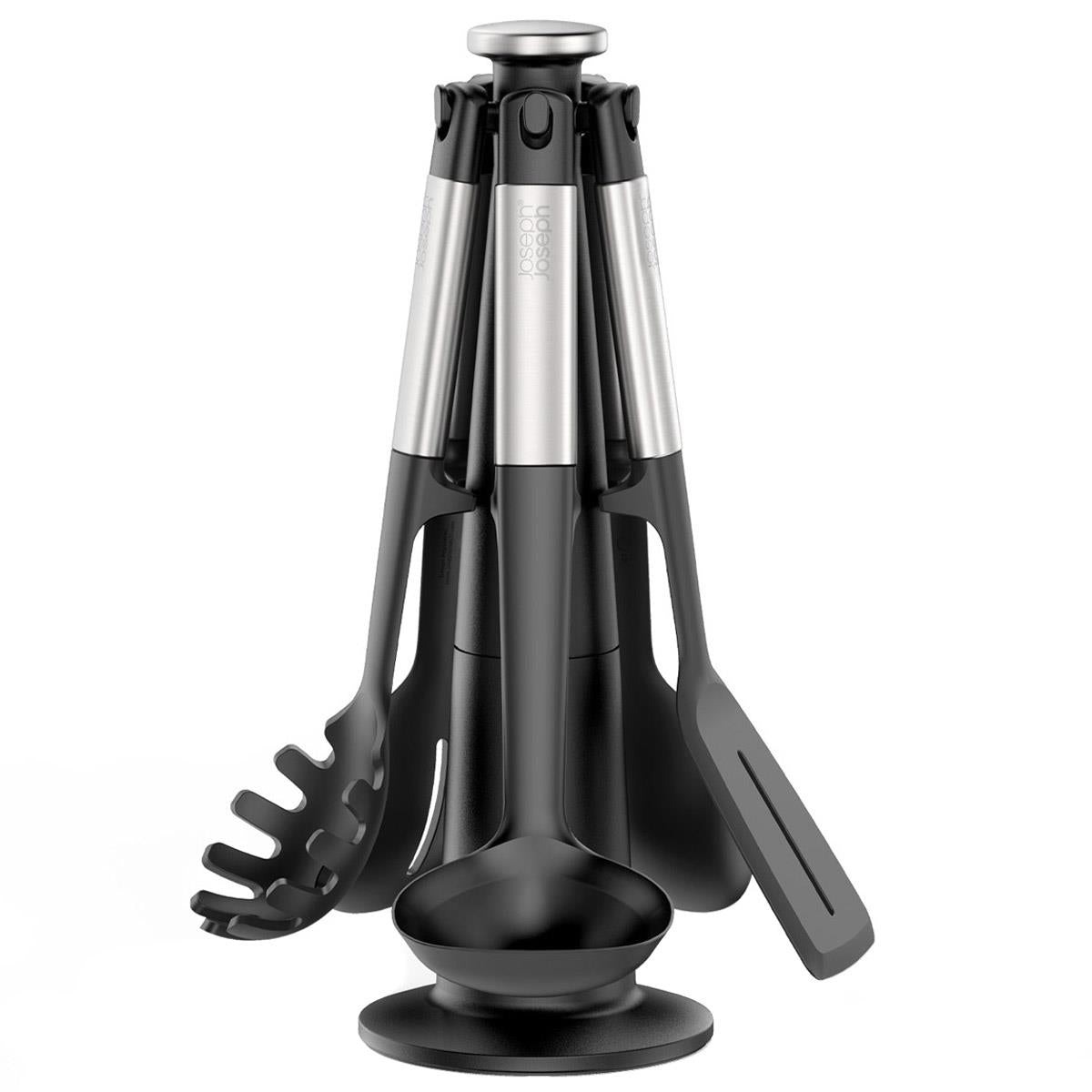 Joseph Joseph Elevate Stainless Steel Silicone 5-Piece Utensils Carousel Set