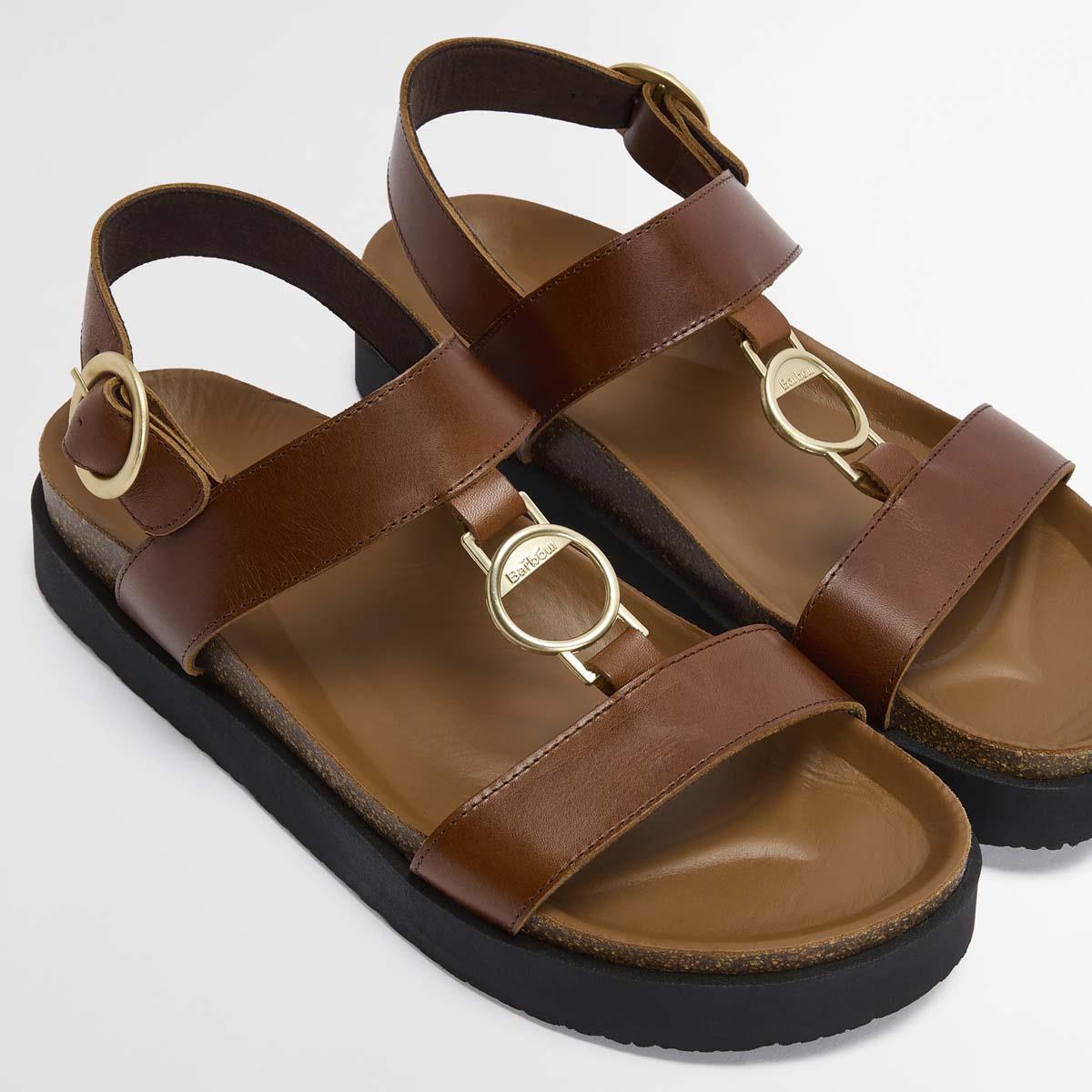 Brown Barbour Womens Gwen Sandal front