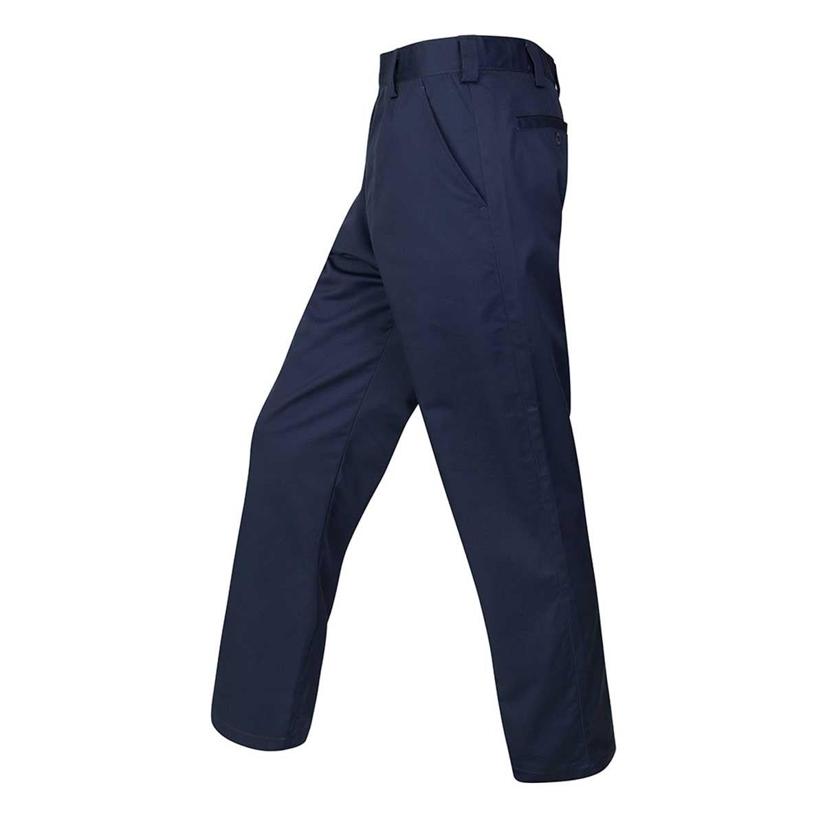 Navy Hoggs Of Fife Mens Bushwhacker Stretch Thermal Trousers Side
