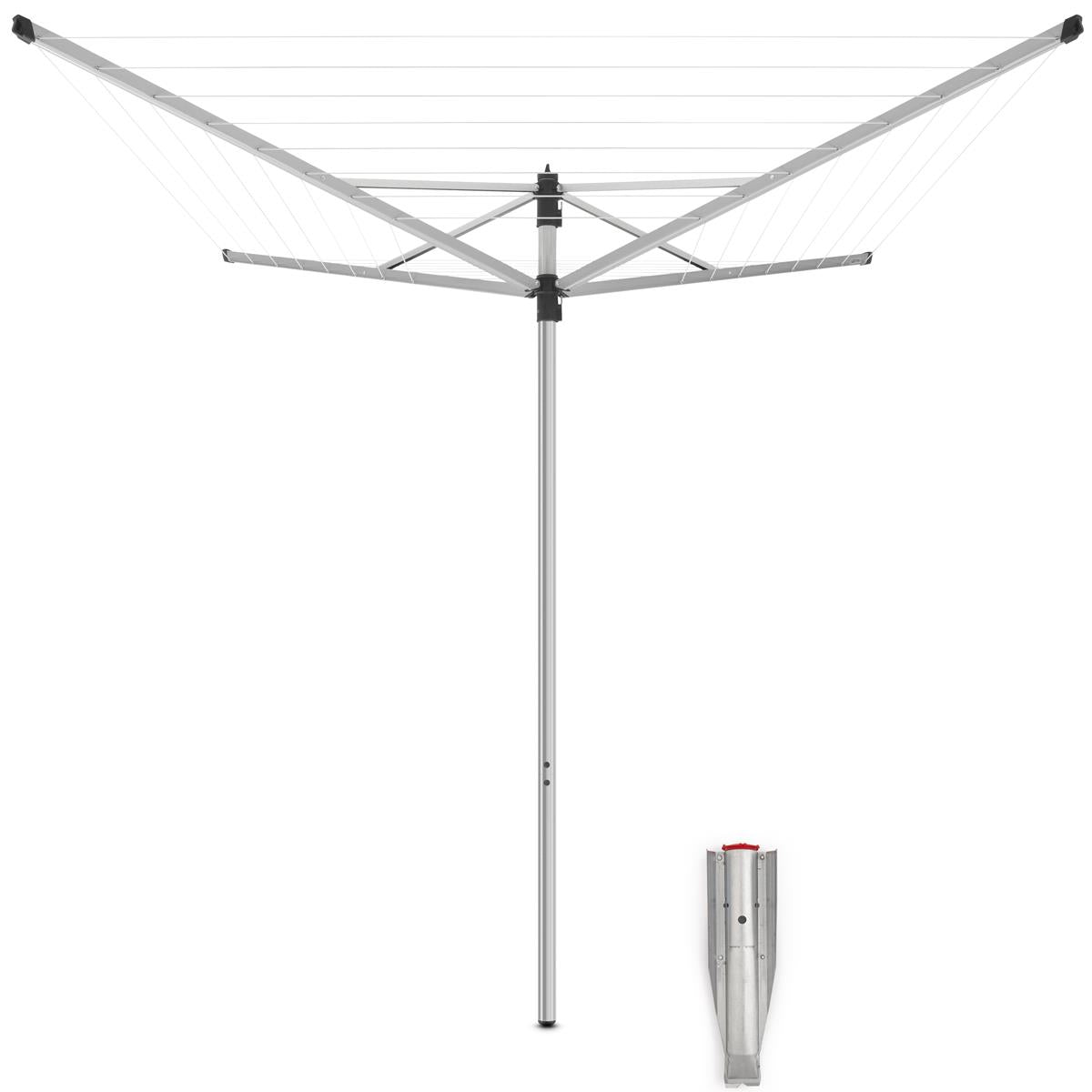 Brabantia Rotary Split Pole Lift-O-Matic With Soil Spear