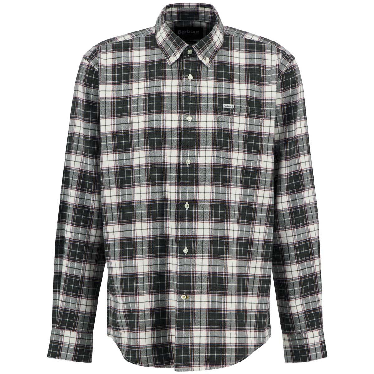 OLIVE Barbour Mens Telfield Regular Checked Shirt
