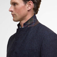 Navy Barbour Mens Godfrey Moons Shetland Blazer Collar