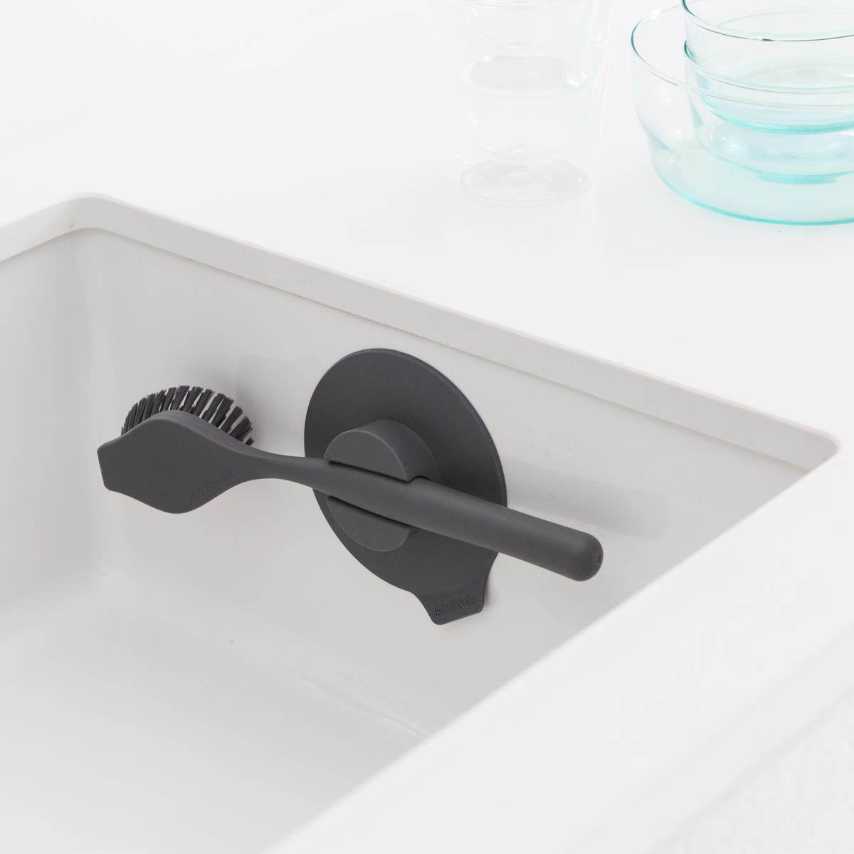 Brabantia Dish Brush With Suction Cup Holder Lifestyle