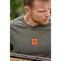 Green Melange Harkila Mens Instinct T-Shirt Chest Detail
