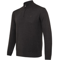 Brown Bark Beretta Mens Merino Half Zip Sweater