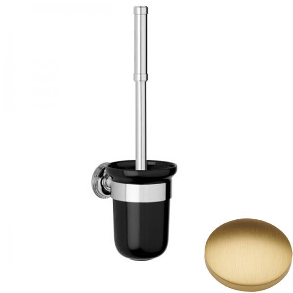 Brushed Gold Matt Samuel Heath Style Moderne Toilet Brush Black Ceramic N6649B