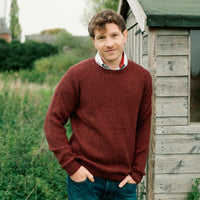 Albert and Maurice Donegal Rib Jumper Damson