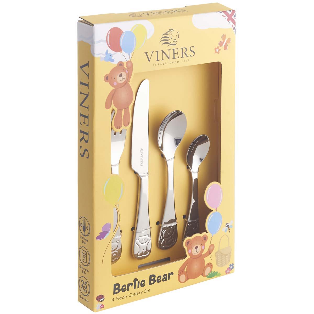 Viners Bertie 4 Piece Kids Cutlery Set