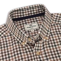 Hoggs Of Fife Mens Garvock Cotton Twill Herringbone Check Shirt