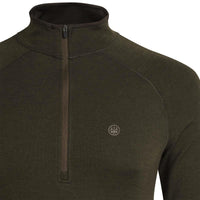 Green Moss Beretta Mens Glider Merino Half Zip Sweater Chest