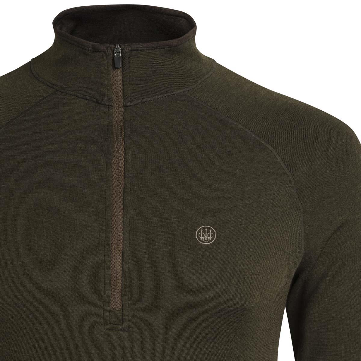 Green Moss Beretta Mens Glider Merino Half Zip Sweater Chest
