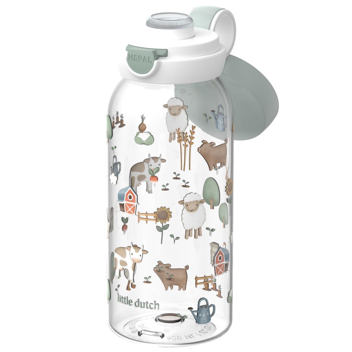 Mepal Campus Little Farm Flip Cap Bottle 600ml Open