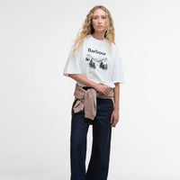 Cloud Barbour Womens Harper T-Shirt On Model