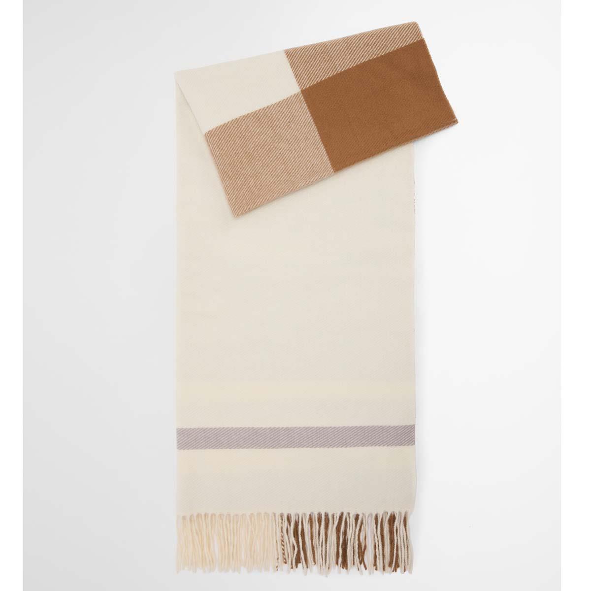 Hessian Barbour Womens Harriet Twill Scarf folded