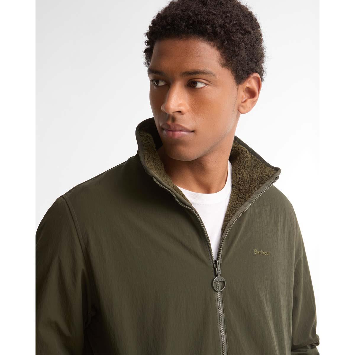 SAGE Barbour Mens Reversible Fleece Jacket COLLAR