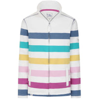 Lazy Jacks Womens LJ32 Striped Full Zip Sweatshirt
