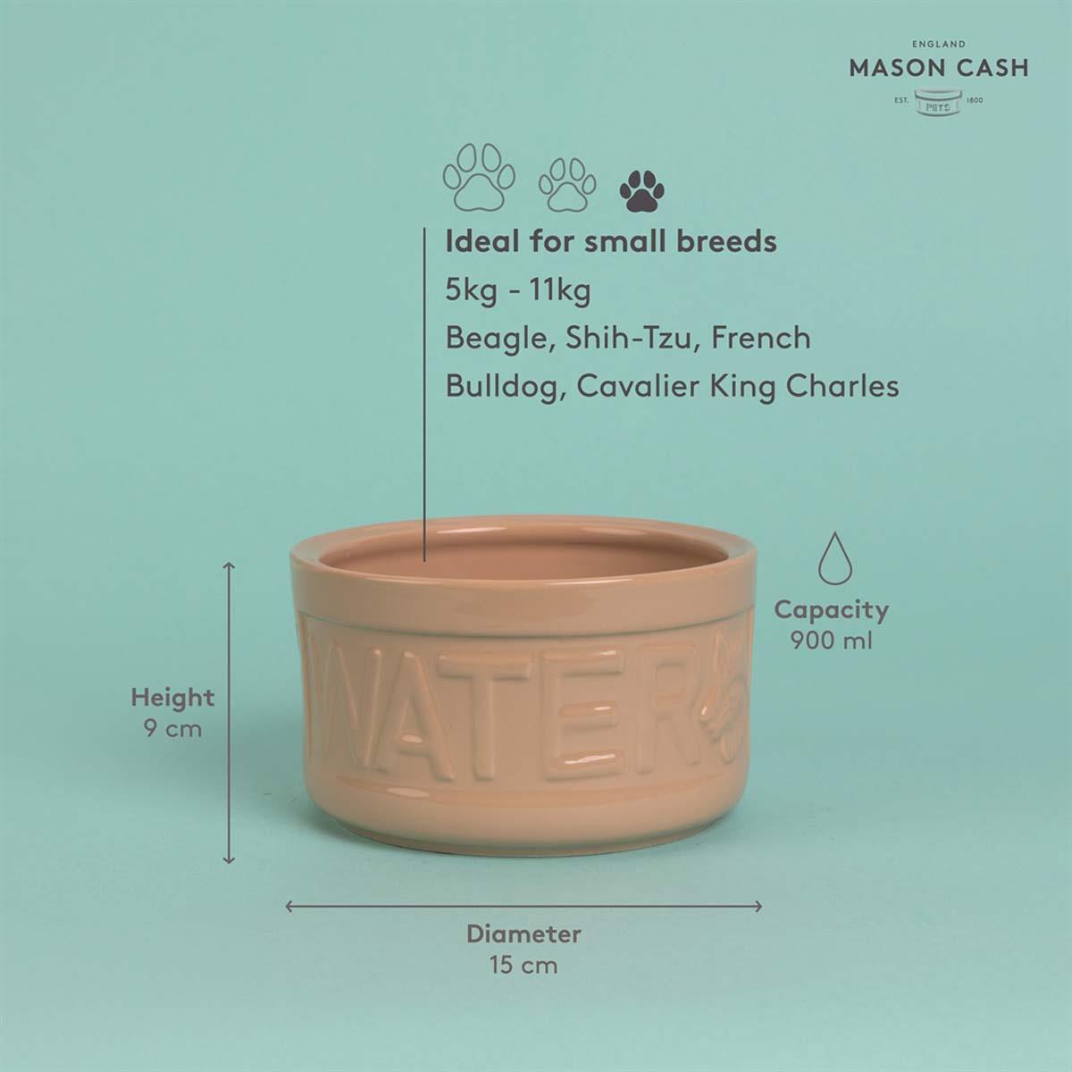 Mason Cash Cane Lettered Dog Water Bowl 15cm INFO