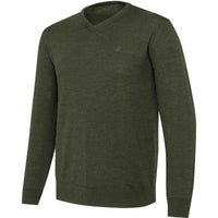 Green Moss Beretta Mens Merino V-Neck Sweater