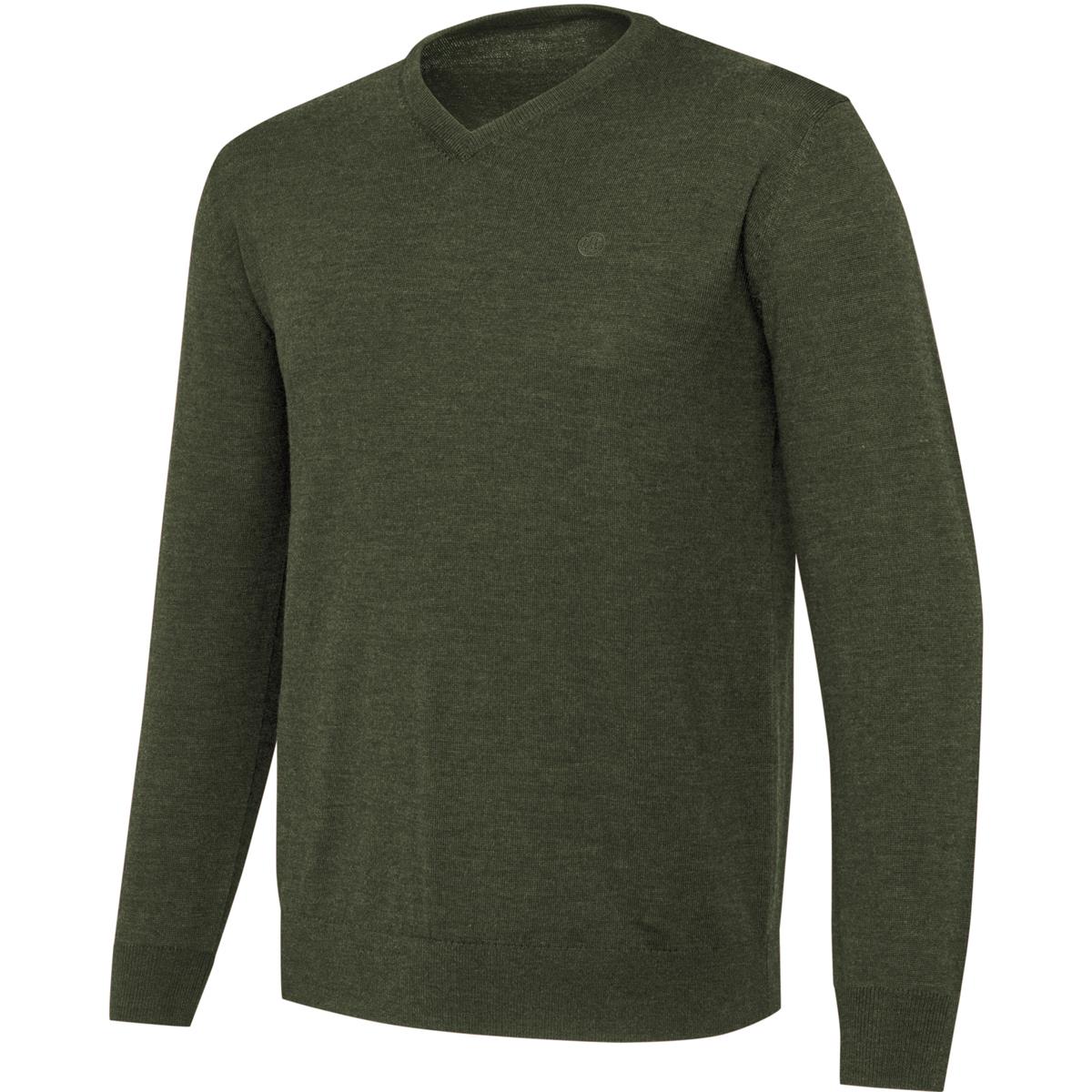 Green Moss Beretta Mens Merino V-Neck Sweater