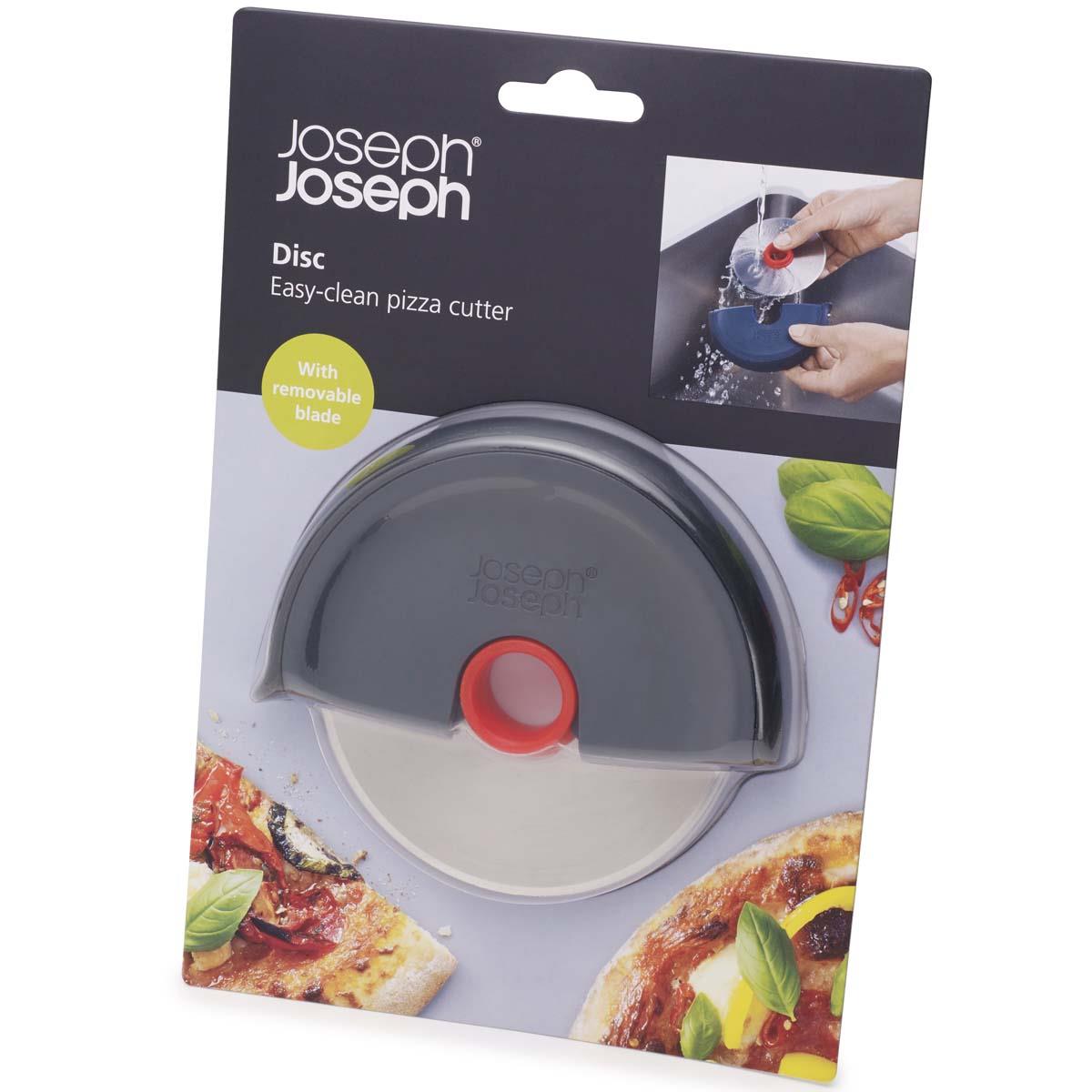 Grey/Red Joseph Joseph Disc Easy-clean Pizza Wheel BOX