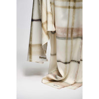 Silver Peony Check Barbour Gianna Head Scarf hung