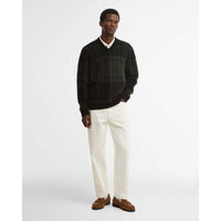 Barbour Mens Hunham Tartan V-Neck Knitted Jumper
