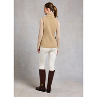 Sand Holland Cooper Womens Country Fleece Gilet On Model Rear