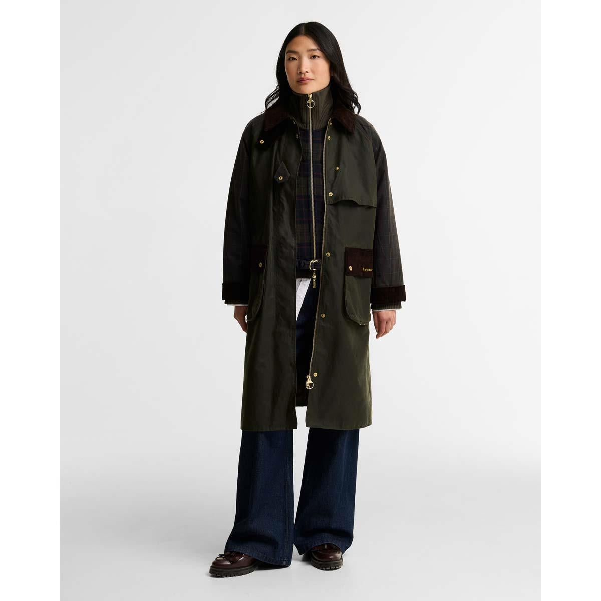 Barbour Womens Checked Kirklees Wax Jacket