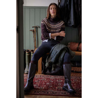 Seal Brown Barbour Womens Darwen Knitted Jumper LS4