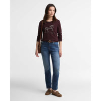 FIG Barbour Womens Rosamund Long Sleeve T-Shirt ON MODEL